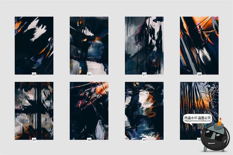 图片[6]-抽象褶皱金属箔反射纹理底纹背景图案后期合成JPG格式图片素材-设计猿