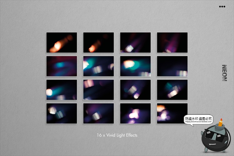 图片[3]-潮流霓虹灯光影酒吧夜店赛博朋克漏光晕特效JPG图片黑底合成素材-设计猿