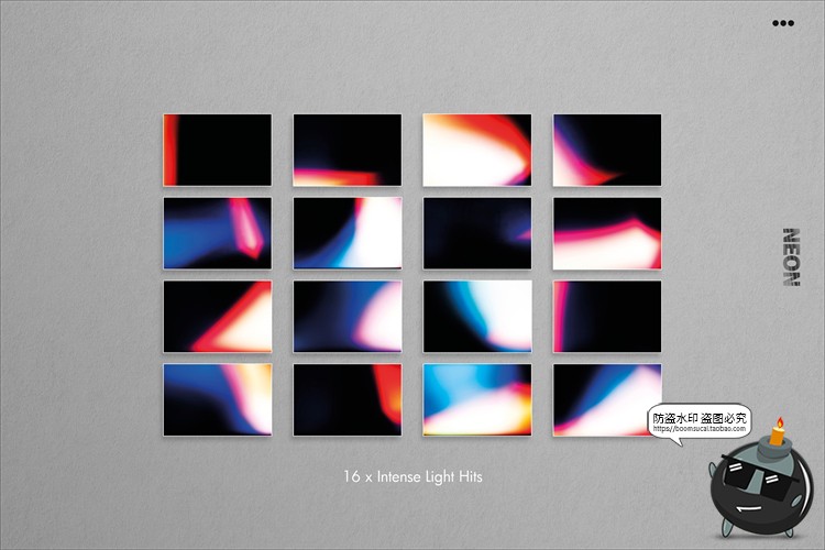 图片[9]-潮流霓虹灯光影酒吧夜店赛博朋克漏光晕特效JPG图片黑底合成素材-设计猿