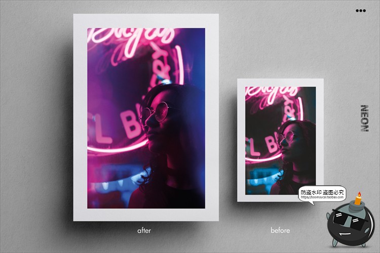 图片[11]-潮流霓虹灯光影酒吧夜店赛博朋克漏光晕特效JPG图片黑底合成素材-设计猿