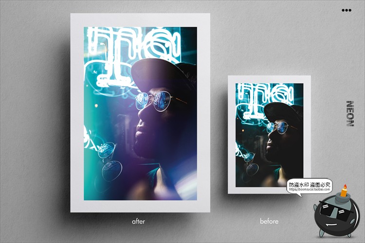 图片[14]-潮流霓虹灯光影酒吧夜店赛博朋克漏光晕特效JPG图片黑底合成素材-设计猿