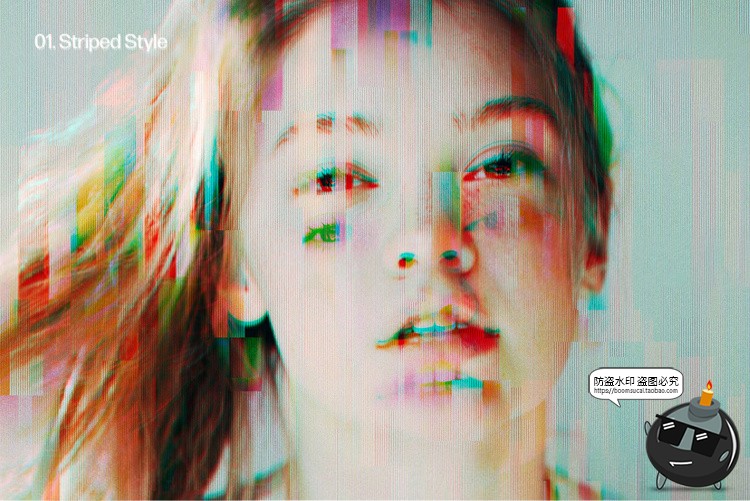 图片[3]-未来迷幻酸性信号故障艺术图片扭曲错误模糊特效样机PSD模板素材-设计猿