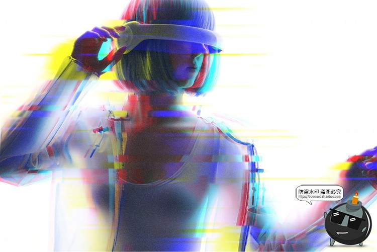 图片[6]-未来迷幻酸性信号故障艺术图片扭曲错误模糊特效样机PSD模板素材-设计猿