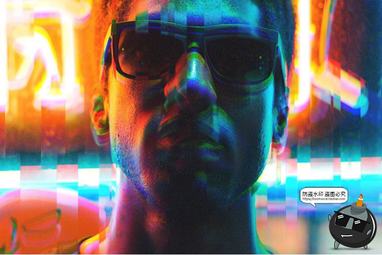 图片[8]-未来迷幻酸性信号故障艺术图片扭曲错误模糊特效样机PSD模板素材-设计猿