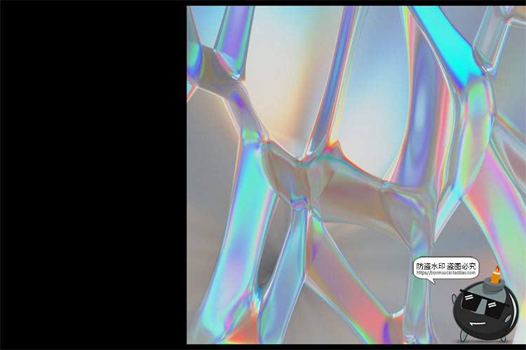 图片[5]-酸性全息未来玻璃光晕镀铬赛博朋克风格彩虹纹理背景JPG图片素材-设计猿