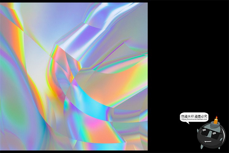 图片[8]-酸性全息未来玻璃光晕镀铬赛博朋克风格彩虹纹理背景JPG图片素材-设计猿