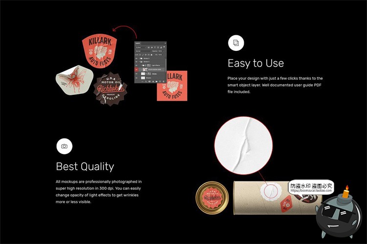 图片[5]-做旧破损贴纸潮流街头艺术褶皱撕裂贴纸贴图样机PSD模板PS素材-设计猿