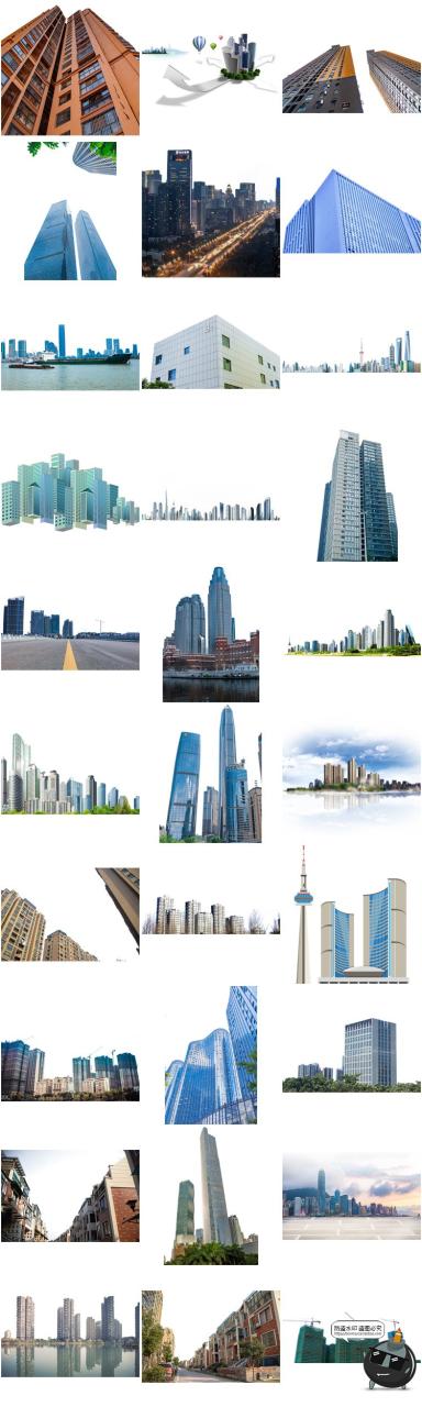 图片[2]-高楼大厦城市建筑房地产海报效果图后期插画装饰PNG免抠图片素材-设计猿