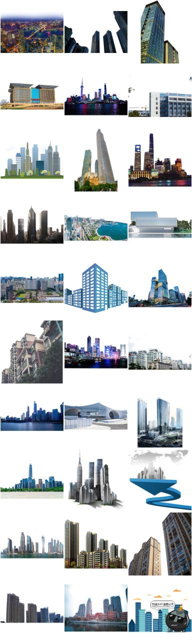 图片[4]-高楼大厦城市建筑房地产海报效果图后期插画装饰PNG免抠图片素材-设计猿