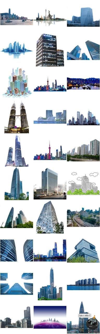 图片[5]-高楼大厦城市建筑房地产海报效果图后期插画装饰PNG免抠图片素材-设计猿