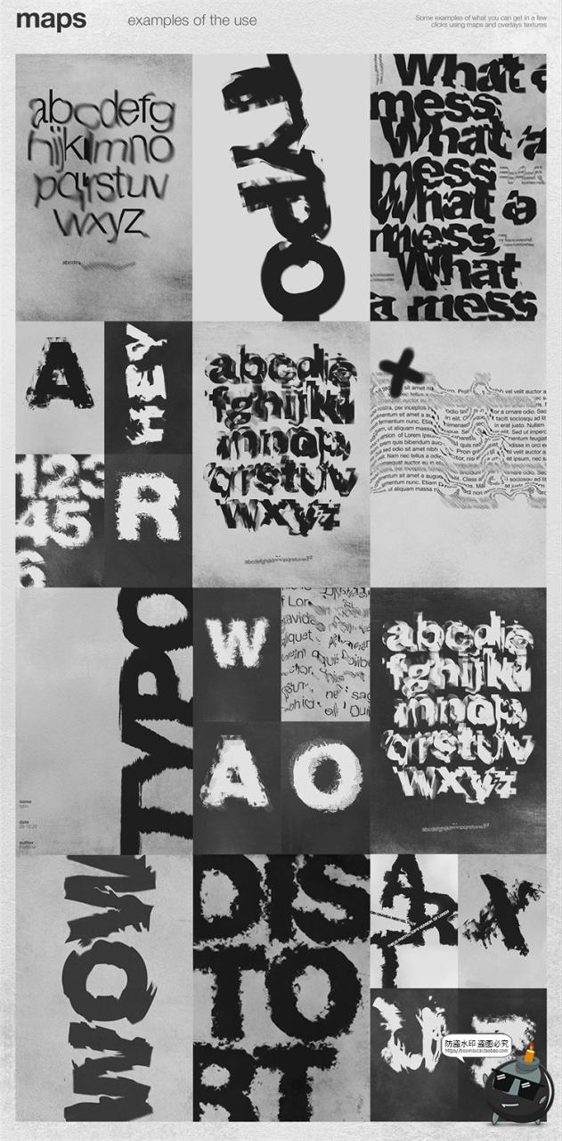 图片[4]-失真动力学位移滤镜贴图磨损故障扭曲字体海报变形特效模板PS素材-设计猿