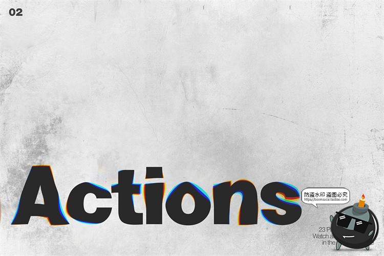 图片[7]-失真动力学位移滤镜贴图磨损故障扭曲字体海报变形特效模板PS素材-设计猿