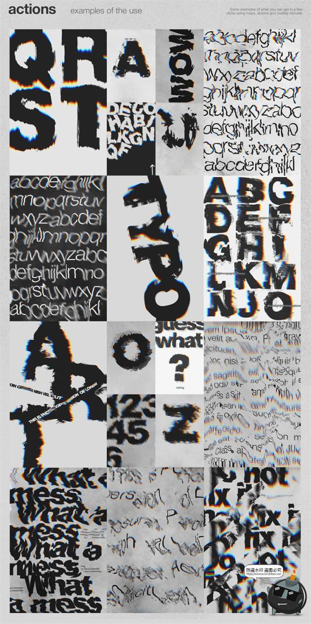 图片[8]-失真动力学位移滤镜贴图磨损故障扭曲字体海报变形特效模板PS素材-设计猿