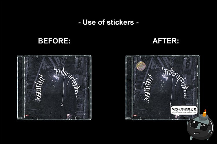 图片[3]-潮流音乐CD盒封面样机套装PNG免抠贴纸纹理PSD模板样机PS合成素材-设计猿