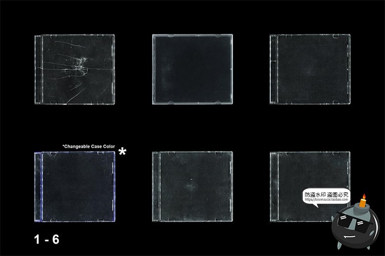 图片[5]-潮流音乐CD盒封面样机套装PNG免抠贴纸纹理PSD模板样机PS合成素材-设计猿