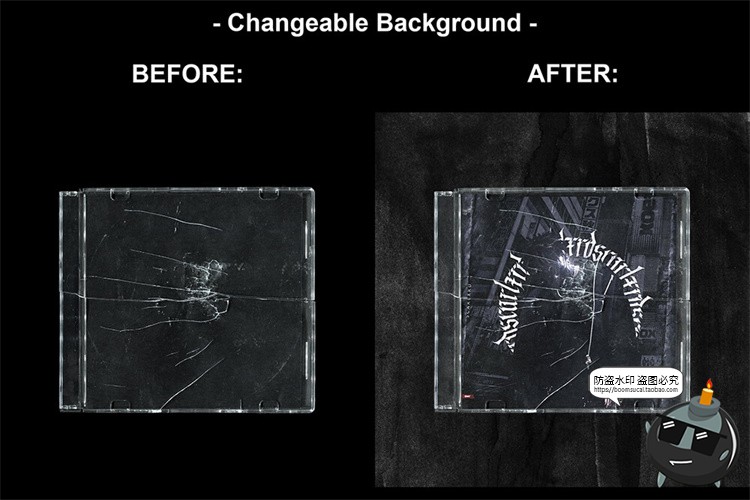 图片[9]-潮流音乐CD盒封面样机套装PNG免抠贴纸纹理PSD模板样机PS合成素材-设计猿