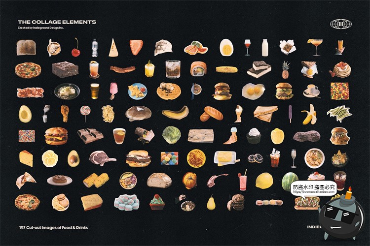 图片[7]-美式潮流复古美学老式杂志明信片书籍报纸剪贴艺术品插画PNG素材-设计猿