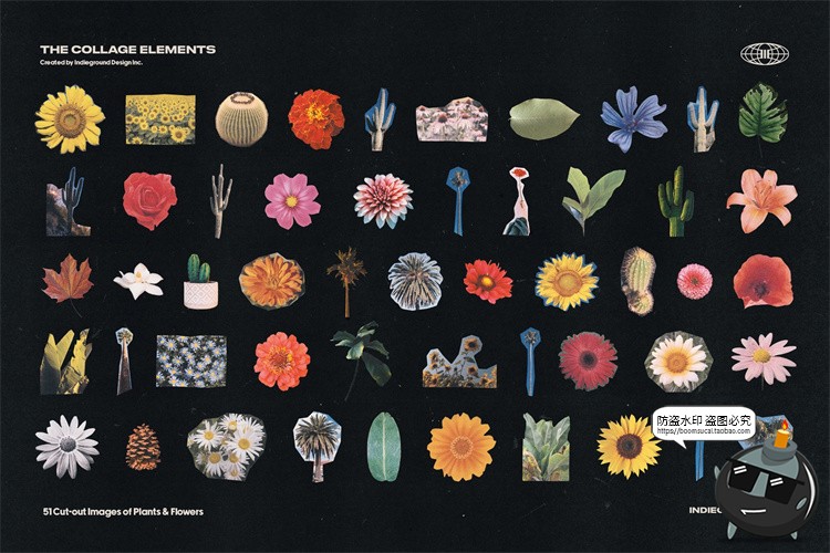 图片[11]-美式潮流复古美学老式杂志明信片书籍报纸剪贴艺术品插画PNG素材-设计猿