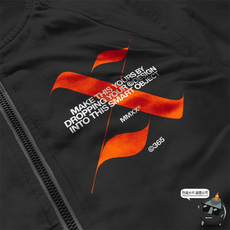 图片[2]-夹克男式拉链外套上衣丝网印刷服装贴图mockups样机PSD模板PS素材-设计猿