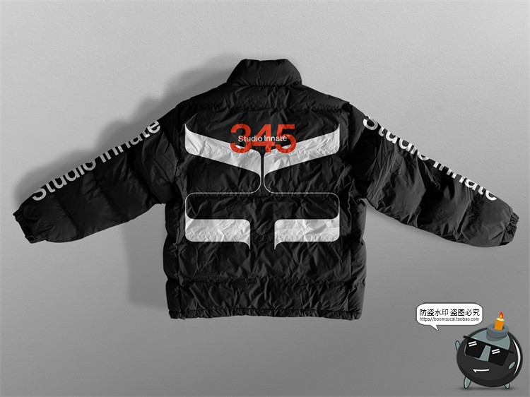 图片[3]-潮牌羽绒服棉服外套拉链冬季服装贴图mockups样机PSD模板PS素材-设计猿