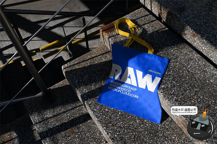 图片[5]-手提袋环保袋帆布袋购物袋光影阴影场景贴图样机PSD模板PS素材-设计猿