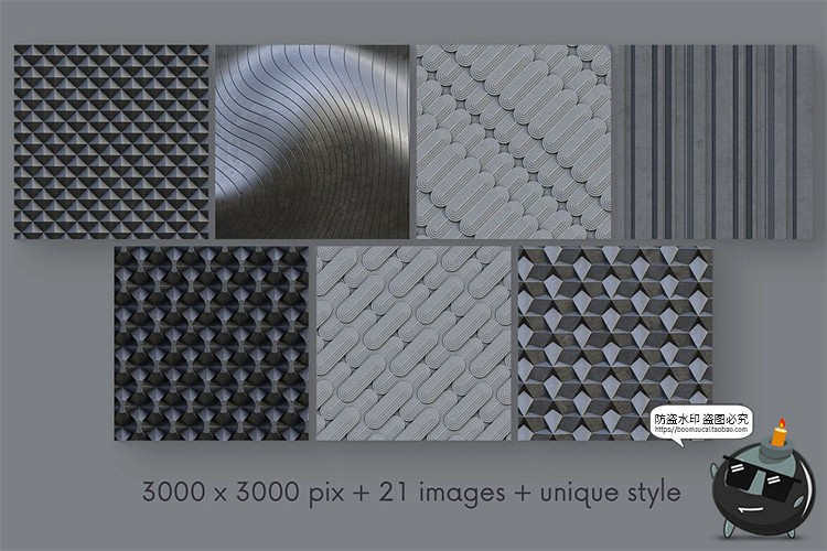 图片[6]-创意黑色几何金属质感铁块铁面墙面冰冷背景底纹纹理JPG图片素材-设计猿