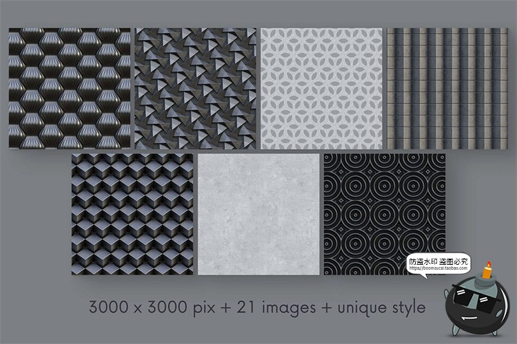 图片[7]-创意黑色几何金属质感铁块铁面墙面冰冷背景底纹纹理JPG图片素材-设计猿