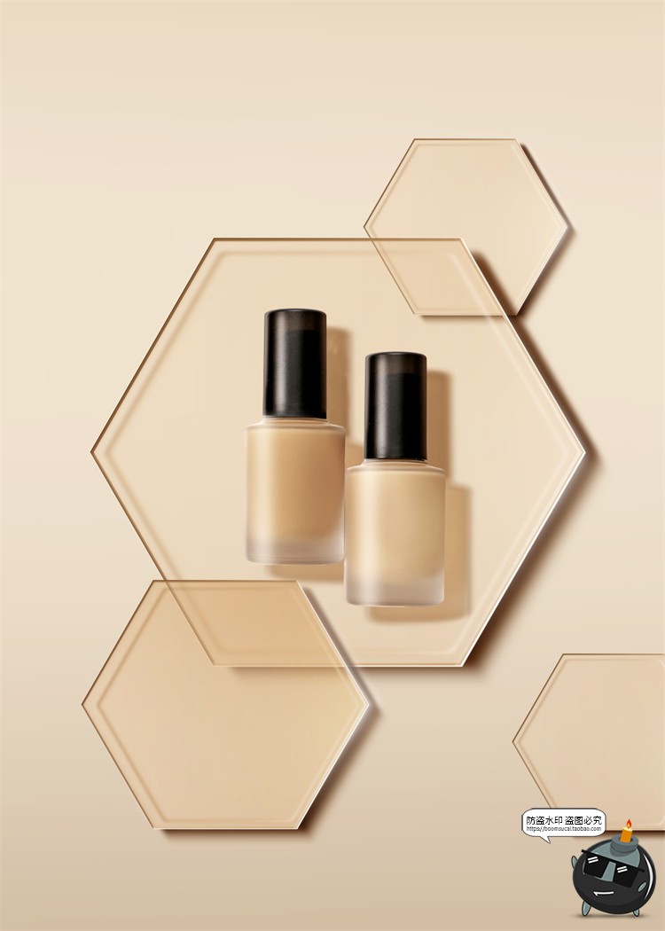 图片[8]-轻奢美容护肤品化妆品彩妆美妆简约广告宣传海报背景PSD模板素材-设计猿