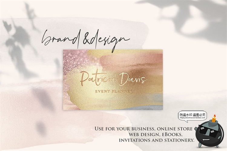 图片[6]-水彩金粉抹痕箔纸元素轻奢涂抹颜料痕迹纹理背景PNG免抠装饰素材-设计猿