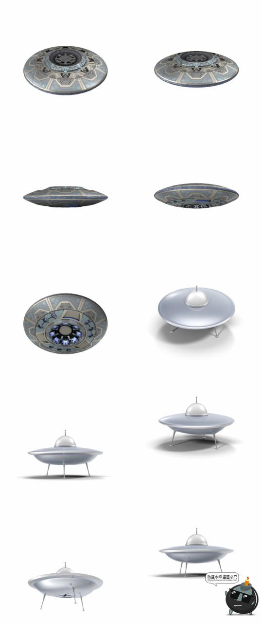 图片[1]-科幻未来飞碟宇宙外星飞船平面后期合成PSD模板PNG免抠图片PS素材-设计猿