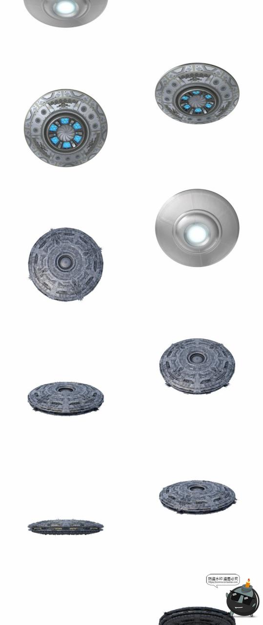 图片[3]-科幻未来飞碟宇宙外星飞船平面后期合成PSD模板PNG免抠图片PS素材-设计猿