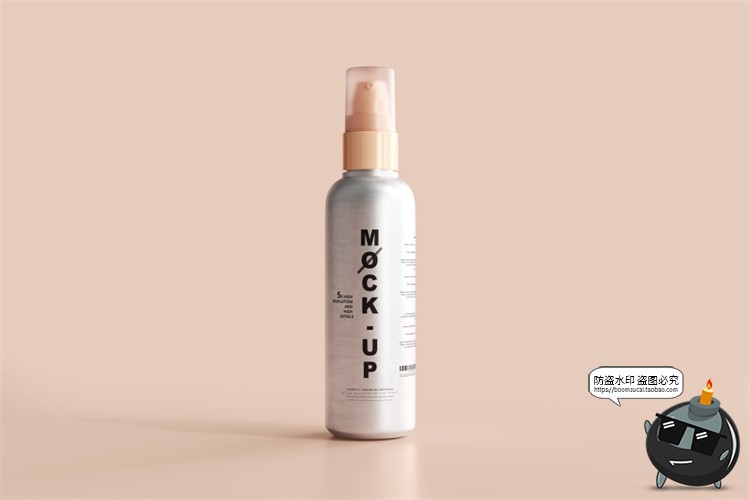 图片[4]-金属铝制喷瓶乳液瓶密封罐金属瓶化妆品包装瓶样机PSD模板PS素材-设计猿