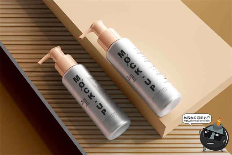 图片[16]-金属铝制喷瓶乳液瓶密封罐金属瓶化妆品包装瓶样机PSD模板PS素材-设计猿