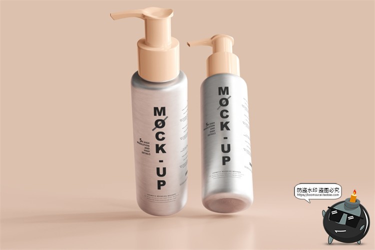 图片[24]-金属铝制喷瓶乳液瓶密封罐金属瓶化妆品包装瓶样机PSD模板PS素材-设计猿