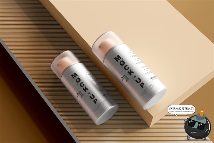 图片[27]-金属铝制喷瓶乳液瓶密封罐金属瓶化妆品包装瓶样机PSD模板PS素材-设计猿