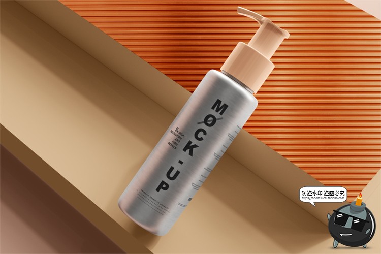 图片[29]-金属铝制喷瓶乳液瓶密封罐金属瓶化妆品包装瓶样机PSD模板PS素材-设计猿