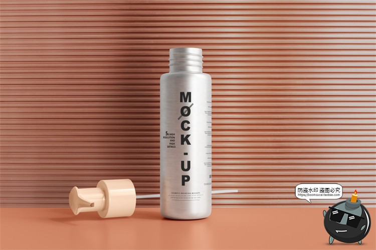 图片[33]-金属铝制喷瓶乳液瓶密封罐金属瓶化妆品包装瓶样机PSD模板PS素材-设计猿