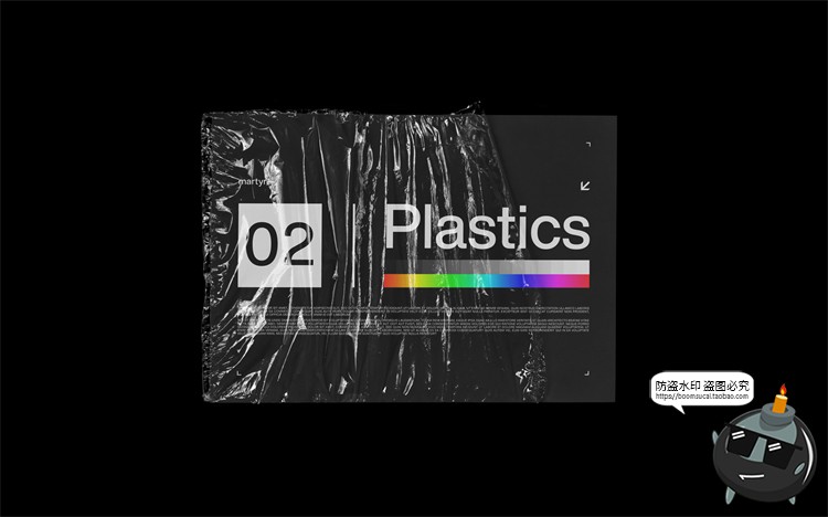 图片[2]-塑料薄膜书本杂志破损效果气泡袋包装智能贴图样机PSD模板PS素材-设计猿