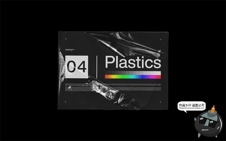 图片[4]-塑料薄膜书本杂志破损效果气泡袋包装智能贴图样机PSD模板PS素材-设计猿