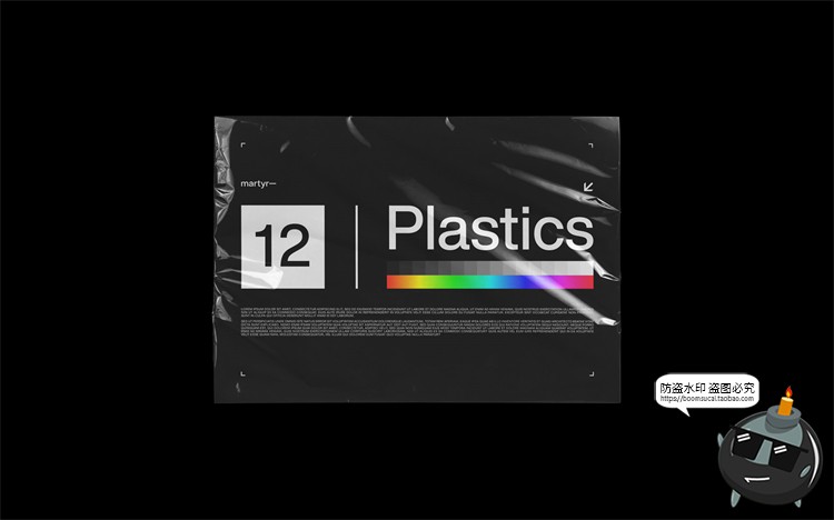 图片[12]-塑料薄膜书本杂志破损效果气泡袋包装智能贴图样机PSD模板PS素材-设计猿