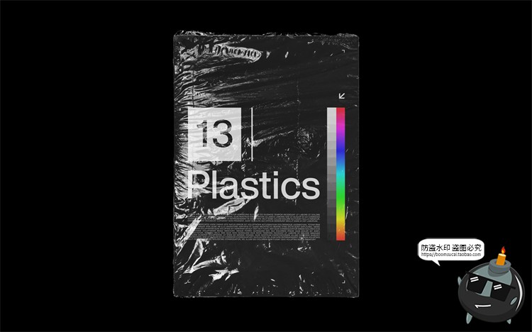 图片[13]-塑料薄膜书本杂志破损效果气泡袋包装智能贴图样机PSD模板PS素材-设计猿