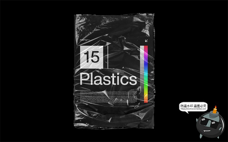 图片[15]-塑料薄膜书本杂志破损效果气泡袋包装智能贴图样机PSD模板PS素材-设计猿