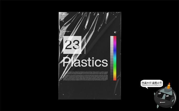 图片[20]-塑料薄膜书本杂志破损效果气泡袋包装智能贴图样机PSD模板PS素材-设计猿