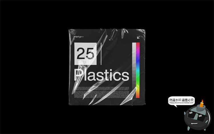 图片[22]-塑料薄膜书本杂志破损效果气泡袋包装智能贴图样机PSD模板PS素材-设计猿