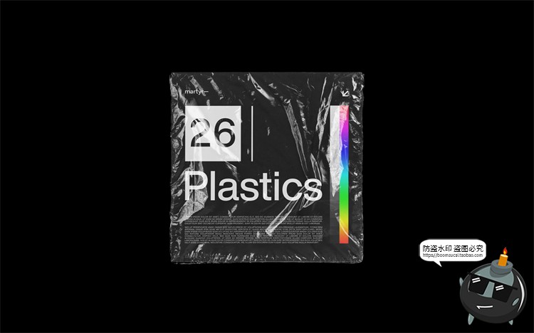 图片[23]-塑料薄膜书本杂志破损效果气泡袋包装智能贴图样机PSD模板PS素材-设计猿