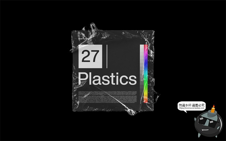 图片[24]-塑料薄膜书本杂志破损效果气泡袋包装智能贴图样机PSD模板PS素材-设计猿