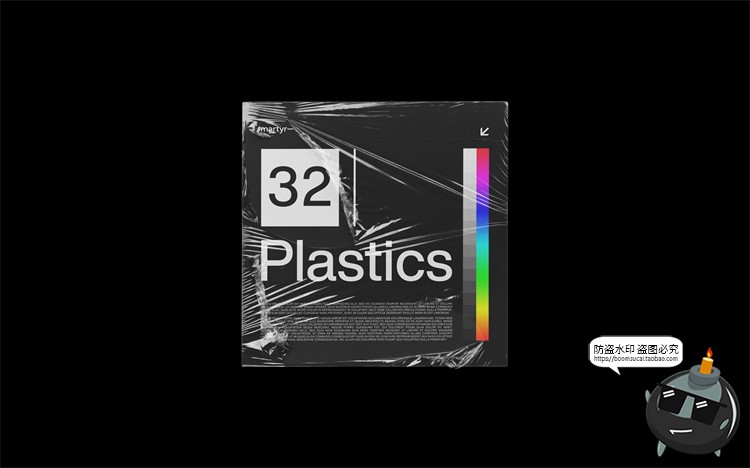 图片[29]-塑料薄膜书本杂志破损效果气泡袋包装智能贴图样机PSD模板PS素材-设计猿