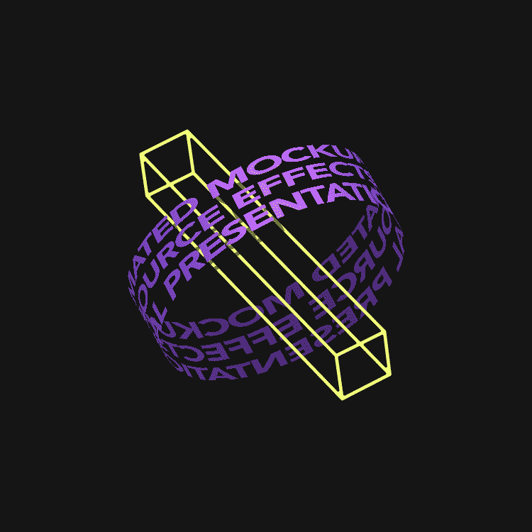 图片[1]-潮流创意文字悬浮环绕旋转转动效果动态GIF特效样机PSD模板素材-设计猿