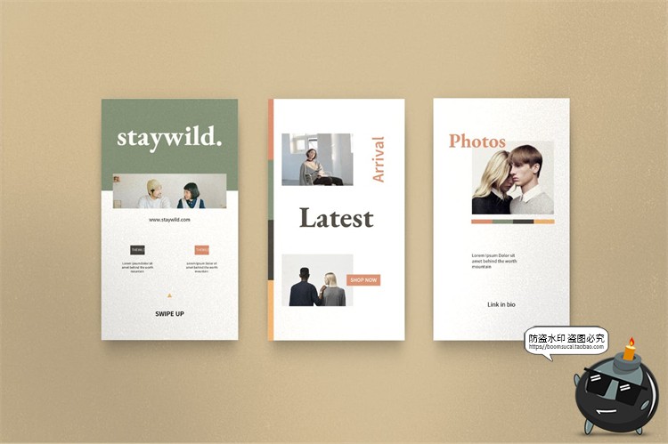 图片[2]-北欧极简简约新媒体品牌营销宣传海报图文排版PSD模板PS素材-设计猿