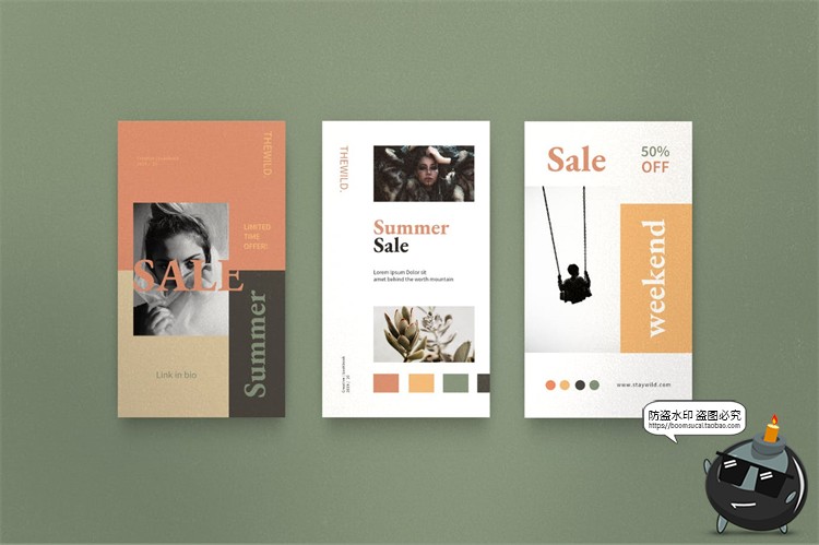 图片[8]-北欧极简简约新媒体品牌营销宣传海报图文排版PSD模板PS素材-设计猿